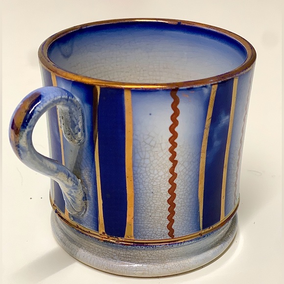 19th Century Antique Gaudy Welsh Wagon Wheel Pattern Miniature Child's Mug - Picture 5 of 16